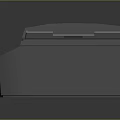 Modern Black Desktop Scanner With Control Panel Buttons And Flatbed Document Scanning Area