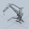 Durable Heavy Duty Industrial Crane With Extended Boom Metal Stabilizers And Structural Frame