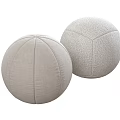 Round Cozy Soft Plush Decorative Pillows In Neutral Beige Color For Home
