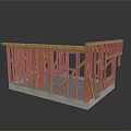 Building Construction Wooden Frame Structure With Concrete Foundation And Floor
