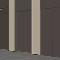 Three Elevator Doors In Modern Design With Metal Finish And Beige Walls