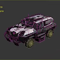 Military Style Armored Off Road Vehicle With Black White Exterior Roof Equipment And Large Tires