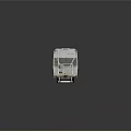 Silver Railroad Tank Car With Logo And Wheels On Gray Background