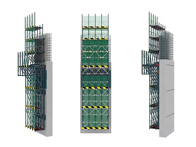 Building Construction Climbing Formwork System 3d model Building Construction Climbing Formwork System 3d model