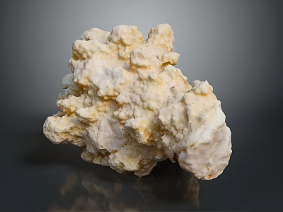 White Porous Coral Polyps Natural Structure in Marine Ecosystem Habitat 3d model