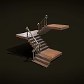 Modern Floating Staircase With Wooden Steps And Metal Railings Design
