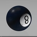 Stylish Modern Furniture Decorative Blue Number 8 Sphere Accessory Piece