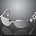 White Smart Glasses With Built in Earphones And Modern Sleek Design Electronic Device