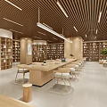modern library 3d model