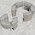 Elegant Circular Display Cabinets With Glass Showcase Metal Frame And Wooden Base Design
