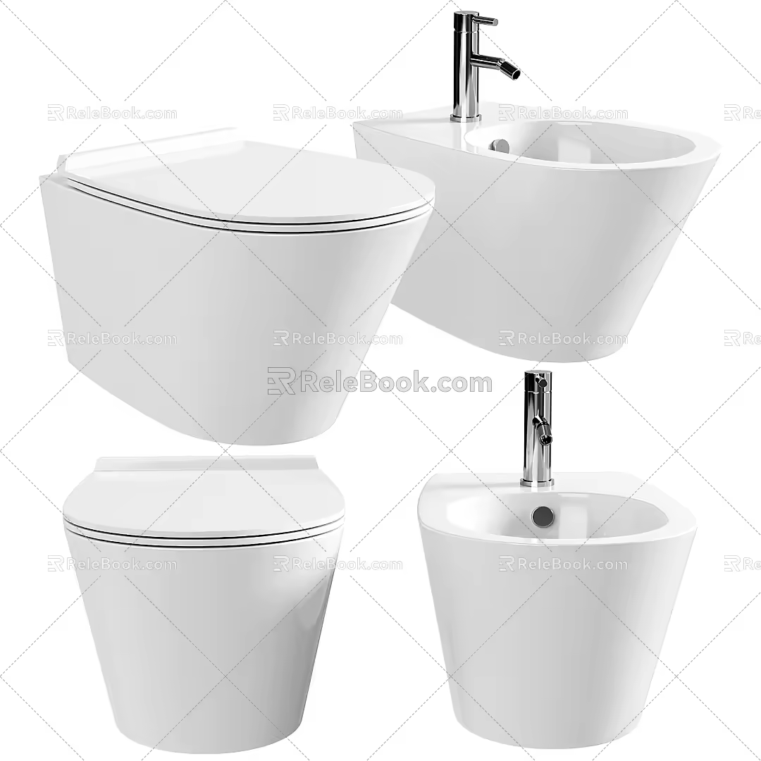 Modern toilet 3d model