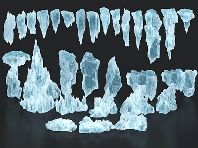 Ice Block Iceberg Snow Mountain Crystal Ore Ice Crystal 3d model