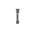 Modern Cylindrical Wall Lamp With Transparent Glass Shade And Warm Yellow Lighting