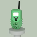 Green Doorbell With Black Antenna And White Base For Home Entrance Decor