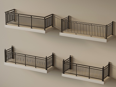 Modern Guardrail Fence Balcony Guardrail 3d model