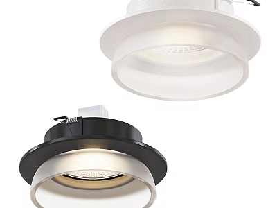 Modern Recessed Downlights White And Black Sleek Design For Home Ceiling Lighting 3d model
