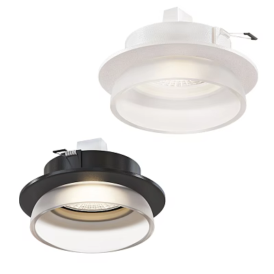 Modern Recessed Downlights White And Black Sleek Design For Home Ceiling Lighting 3d model
