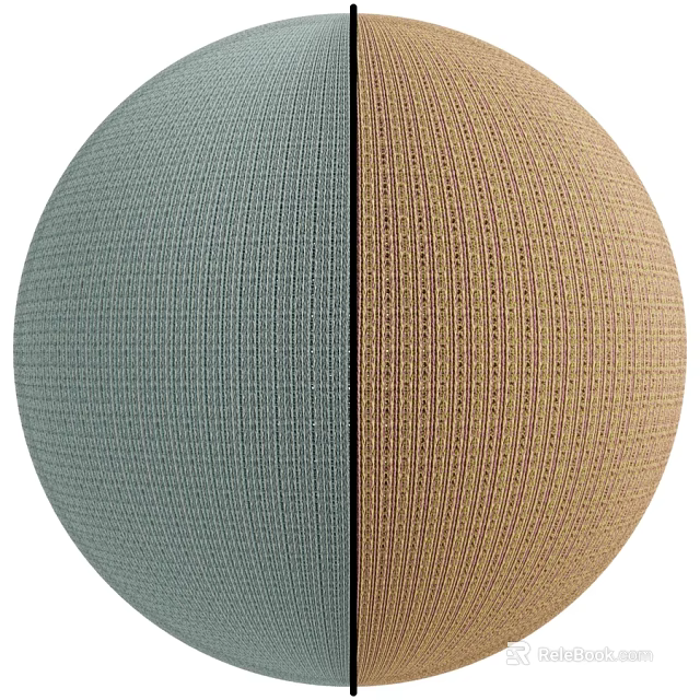 Two Tone Woven Texture Sphere With Light Blue And Brown Design Elements 3d model 
