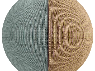 Two Tone Woven Texture Sphere With Light Blue And Brown Design Elements 3d model