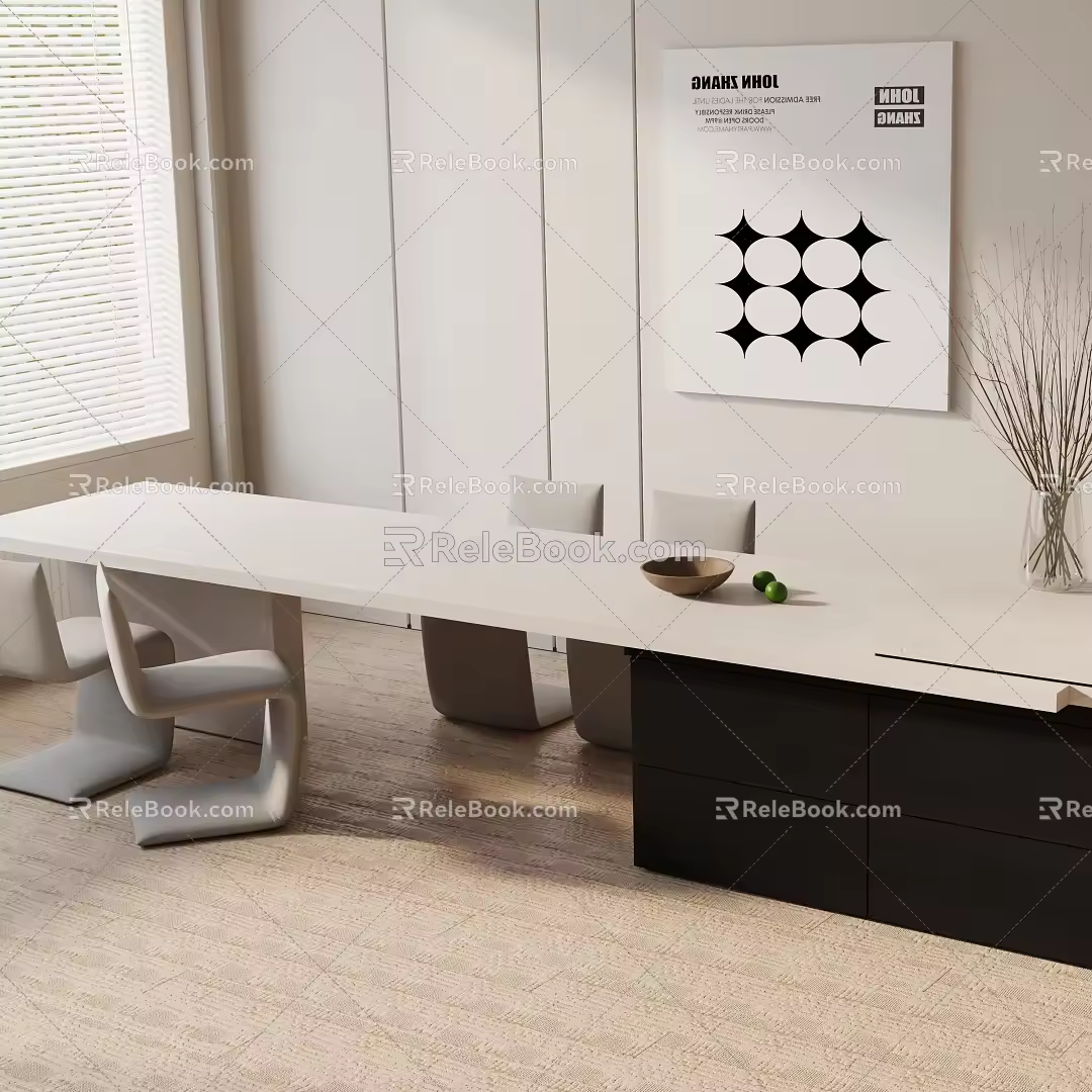 Modern table combination 3d model