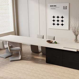 Modern table combination 3d model