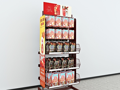 Shelf Custom Rack Display Rack Product Rack Iron Rack Roller Rack Rotating Rack Steel Structure Tomato Sauce Display Rack Jewelry Rack Vertical Display Rack Hook 3d model