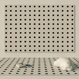 modern square carpet 3d model