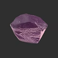 Purple Crystalline Microtopography With Intricate Internal Textures Geometric Shape And Smooth Surface