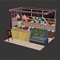 Wooden Coffee Bar Interior With Menu Board Pendant Lights And Display Shelves