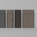 Modern Swing Doors Featuring Various Colors And Panel Styles For Contemporary Interior Design 3d model