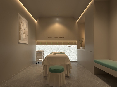 Beauty SPA Room Massage Bed Beauty Salon Design Beauty Nail Room Design 3d model