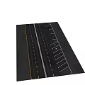 Asphalt Road Surface With White Lane Lines And Handicap Parking Symbol
