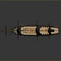 Classic Sailing Ship As Water Transport With Multiple Masts White Sails And Wooden Hull