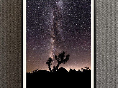 Modern landscape painting simple brown study landscape starry sky decorative painting model