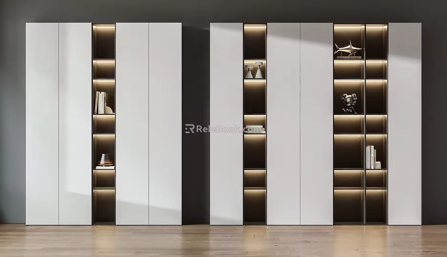 Modern bookcase 3d model