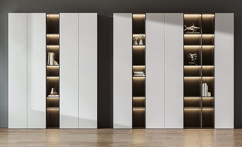 Modern bookcase 3d model