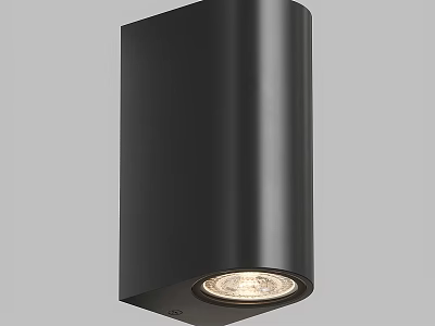 Modern Black Cylindrical Wall Lamp With Sleek Design For Interior Lighting 3d model