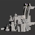Ancient Stone Architectural Structure With White Blocks Green Vegetation And Detailed 3D Design