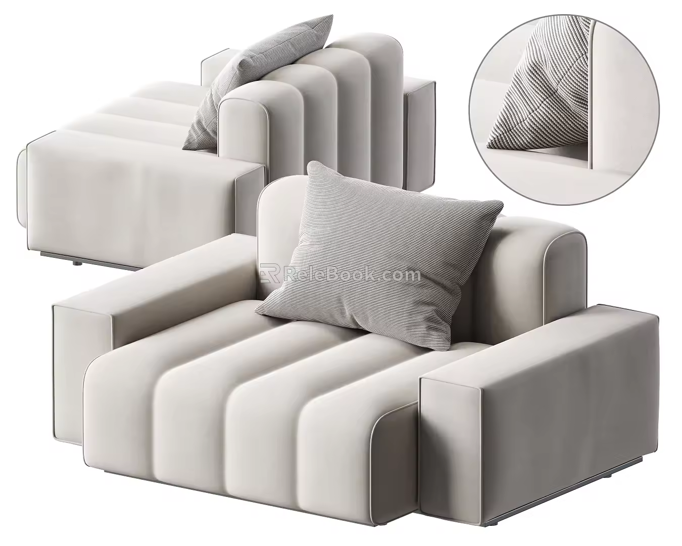 Modern Minotti Single Sofa 3d model