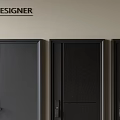 Poliform Modern Black Security Doors With Sleek Design And Durable Construction 3d model