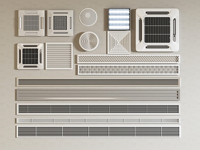 Modern air outlet air conditioning outlet central air conditioning outlet model