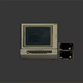 Vintage Computer System With Green Screen Monitor Keyboard And External Drives