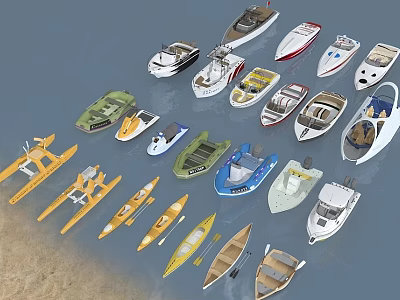 Various Types of Yachts Moored at Waterfront with Beach and Water Scenery 3d model Various Types of Yachts Moored at Waterfront with Beach and Water Scenery 3d model