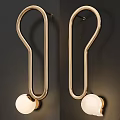 Modern Artistic Wall Lamps with Abstract Facial Shape Design and Warm Glow