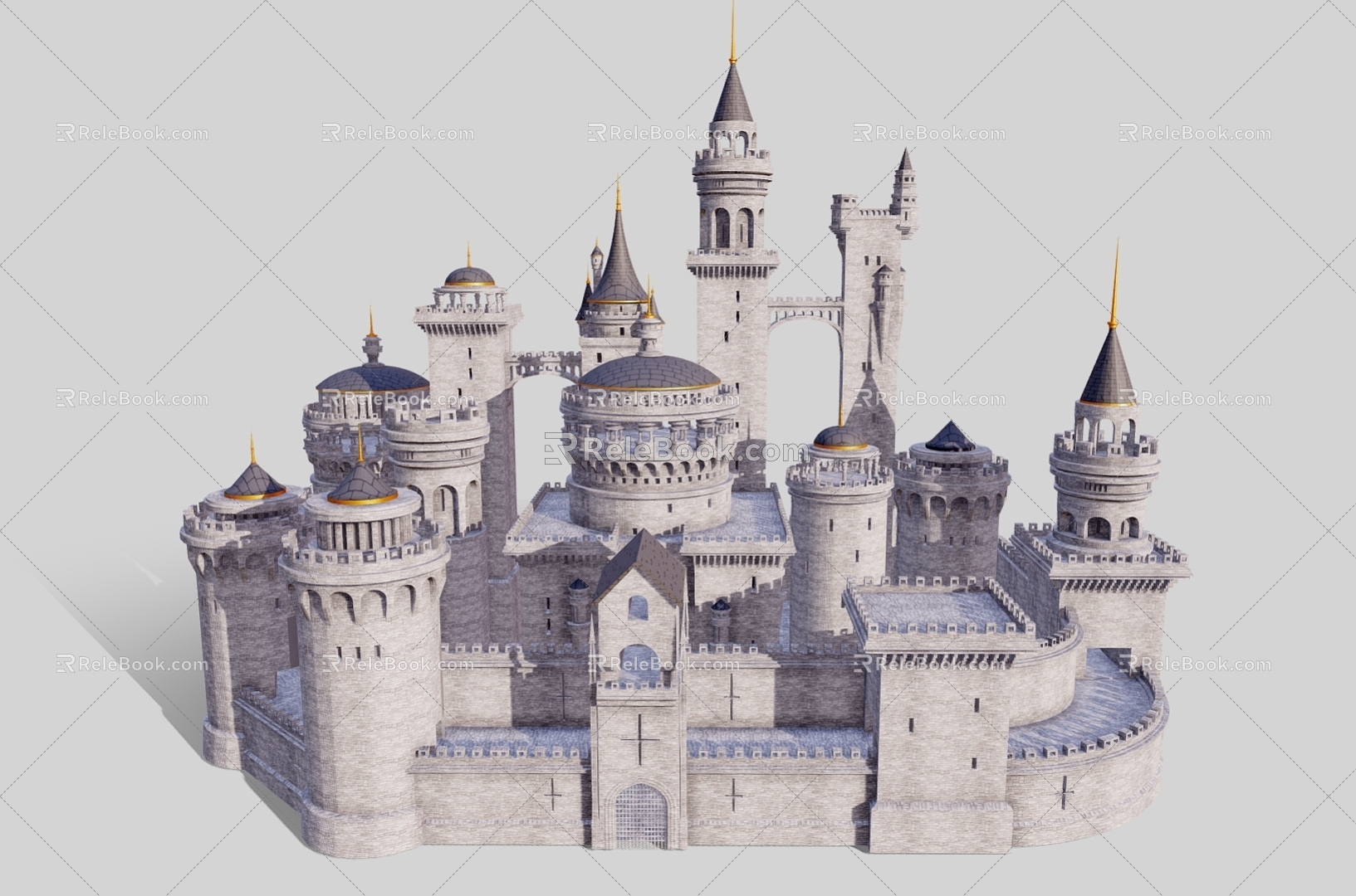 Ancient Architecture Castle Retro Castle Featured Castle 3d model