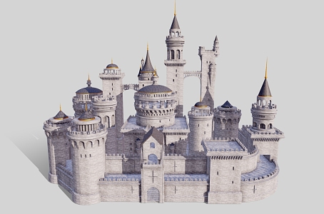 Ancient Architecture Castle Retro Castle Featured Castle 3d model