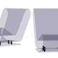 Modern Transparent Acrylic Leisure Chair With Stable Base For Living Room