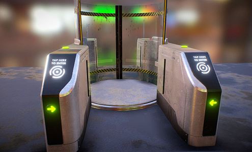 Terminal of a subway station or bus station 3d model