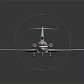 American Airlines Airplane Model With Silver Body Red Details Modern Design And Reflection