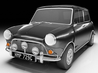 Sedan Mini Vintage Car 3d model